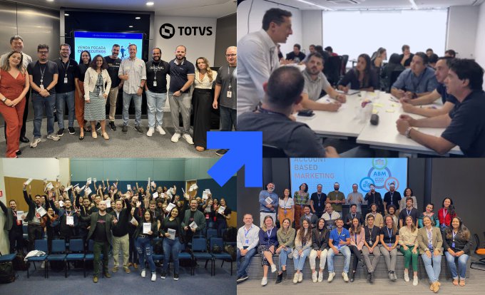 Fotos de turmas da Academia de vendas | programa de treinamento em vendas B2B